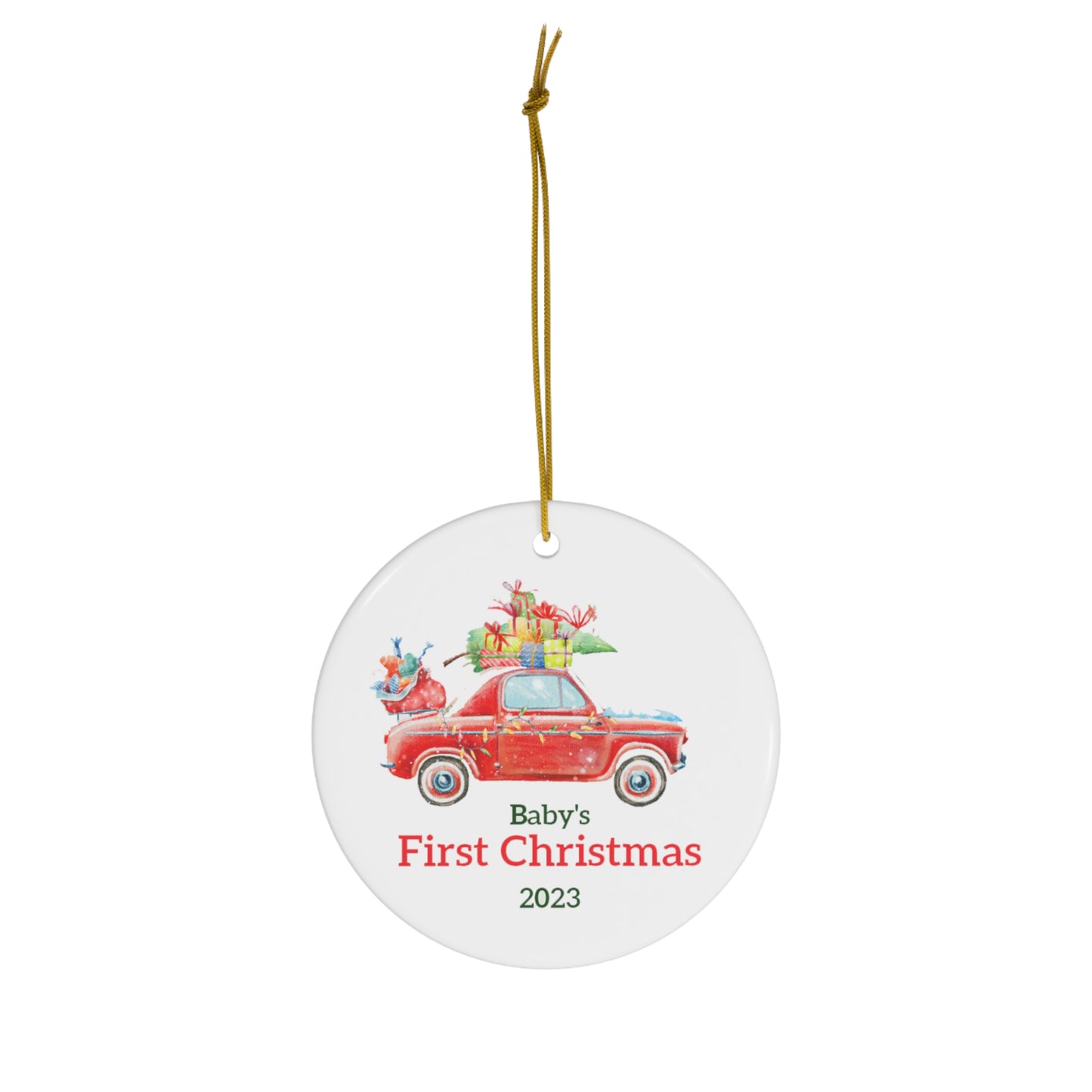 Baby's First Christmas Ceramic Ornament