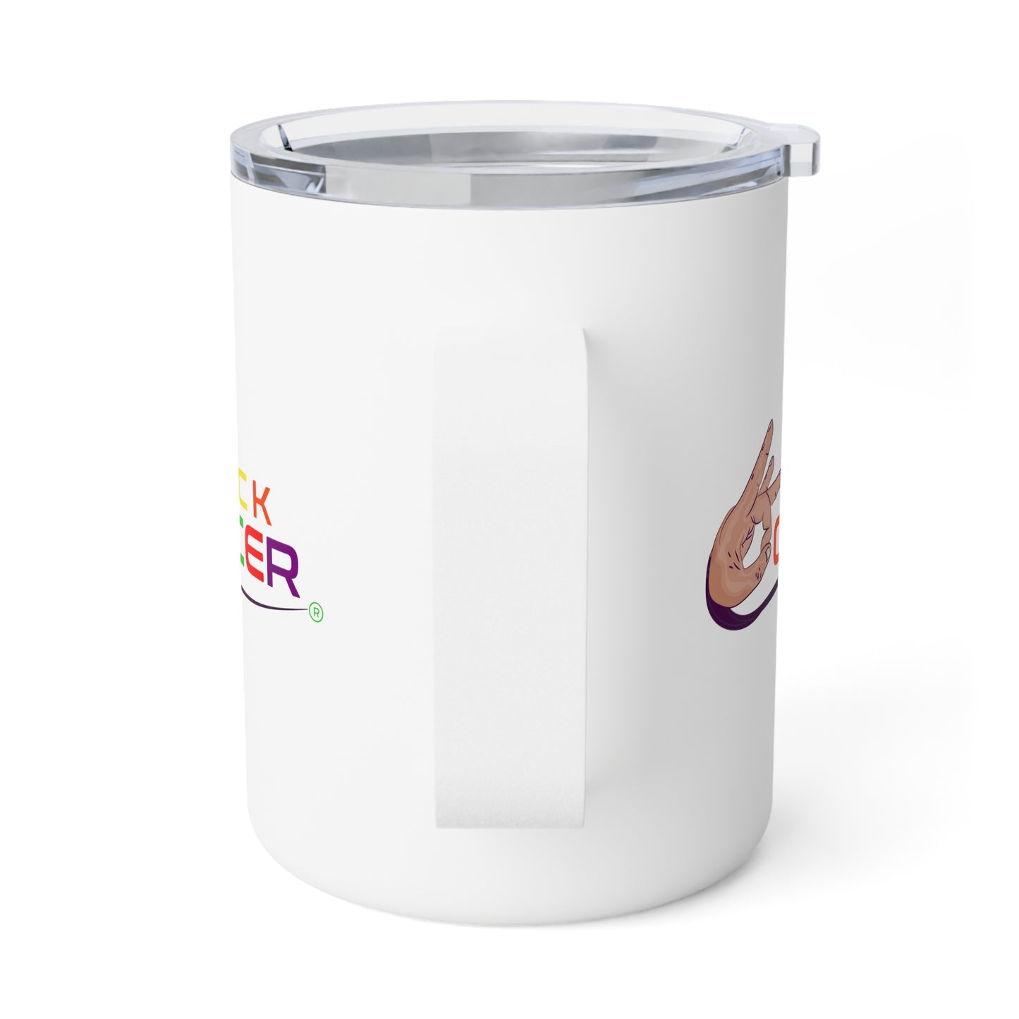 Insulated Coffee Mug, 10oz-"PLUCK CANCER!"