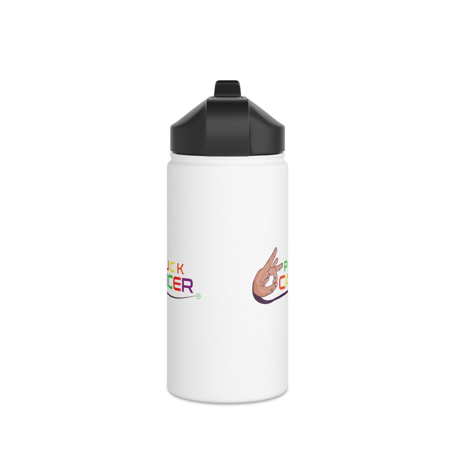 Stainless Steel Water Bottle, Standard Lid-"PLUCK CANCER!"