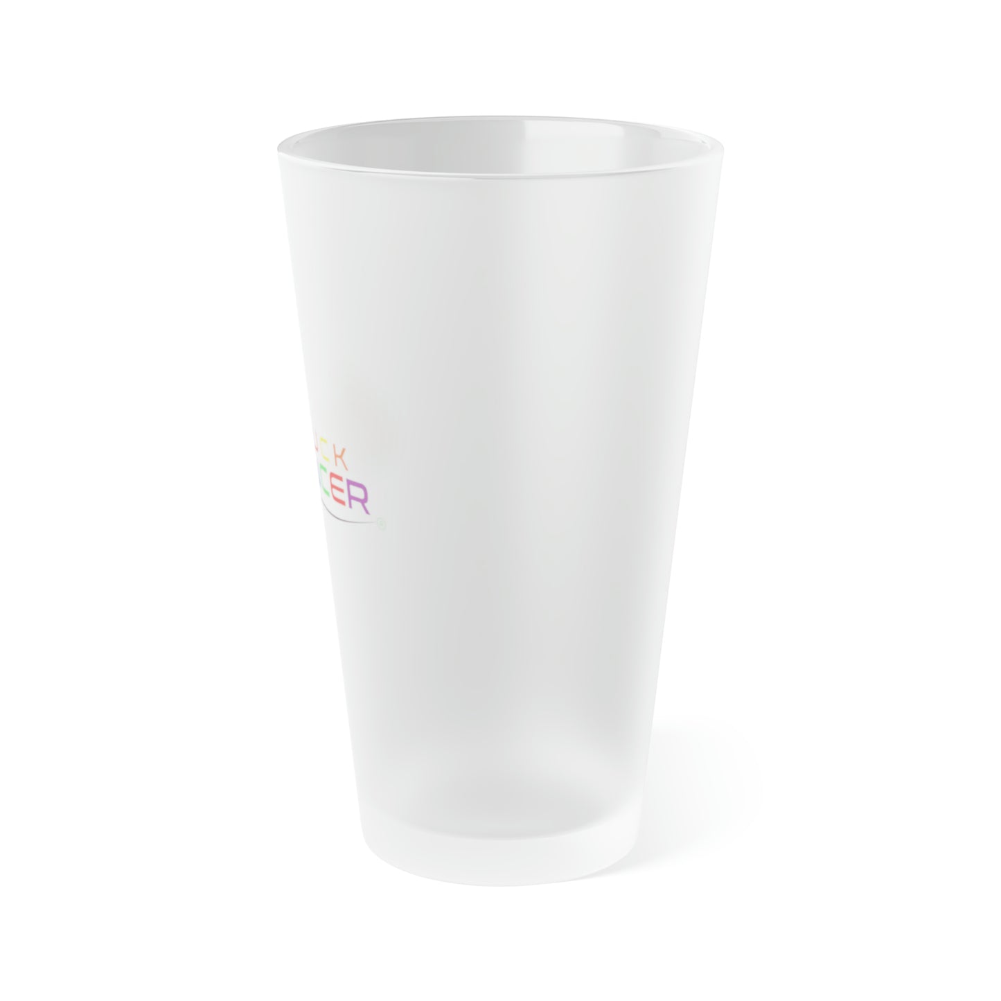 Frosted Pint Glass, 16oz-"PLUCK CANCER"