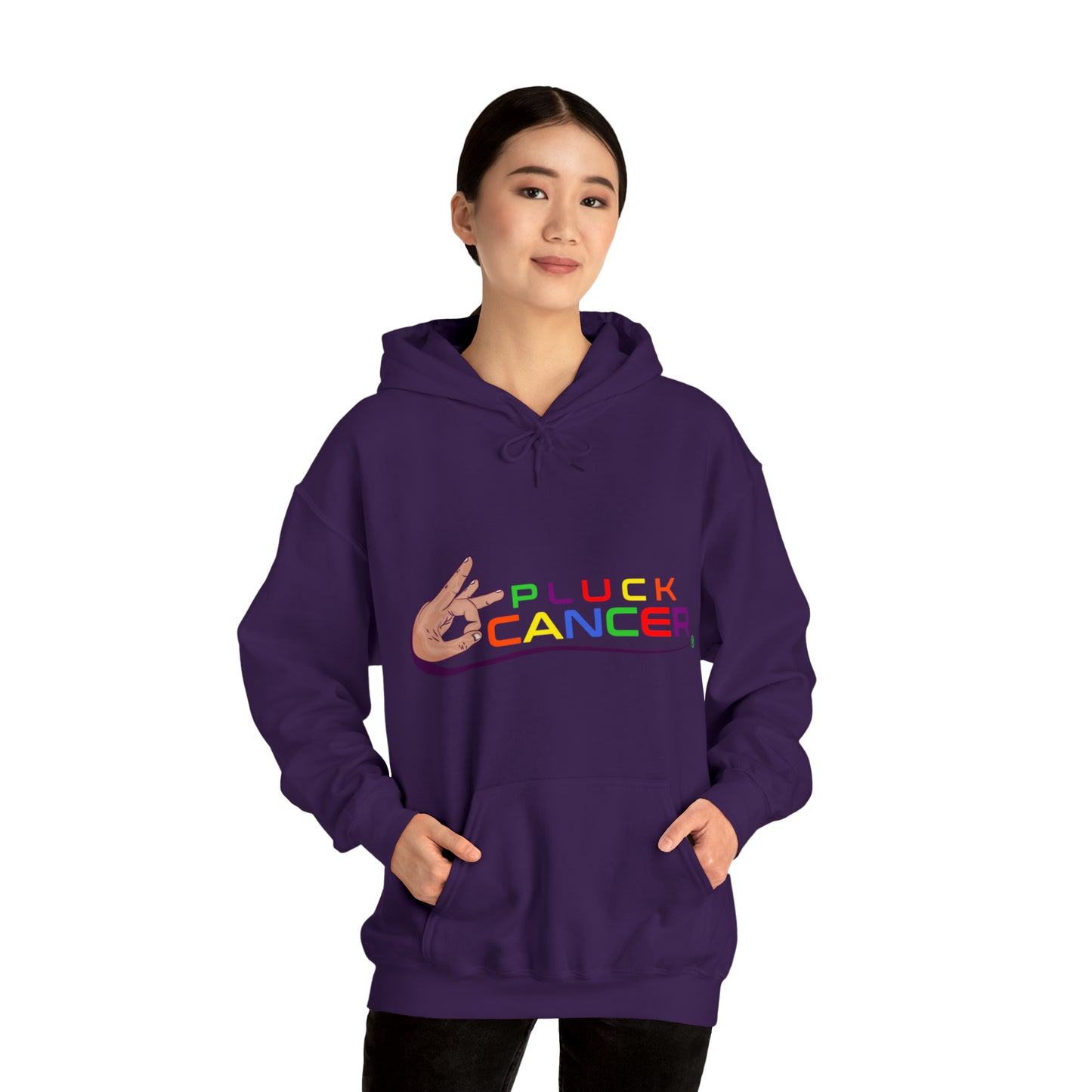 Pluck Cancer Women's Heavy Blend™ Hooded Sweatshirt - Purple