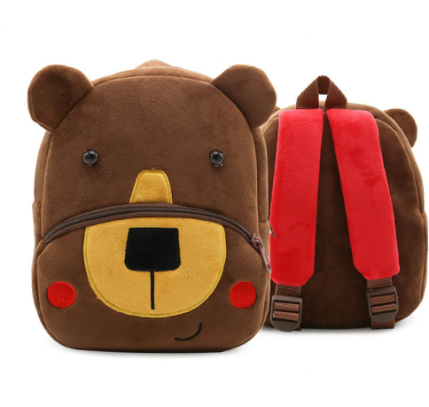 Children's Kindergarten Backpack Cartoon Rainbow Design Soft Plush for Girls