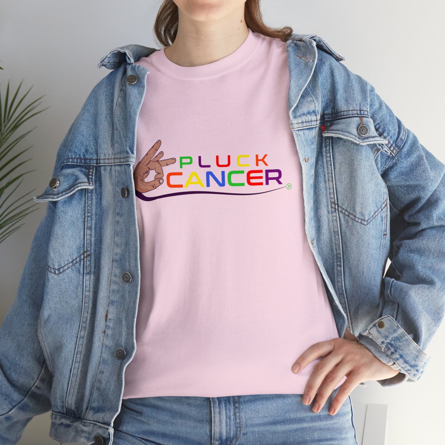 Pluck Cancer Women's Cotton T-Shirt - Light Pink