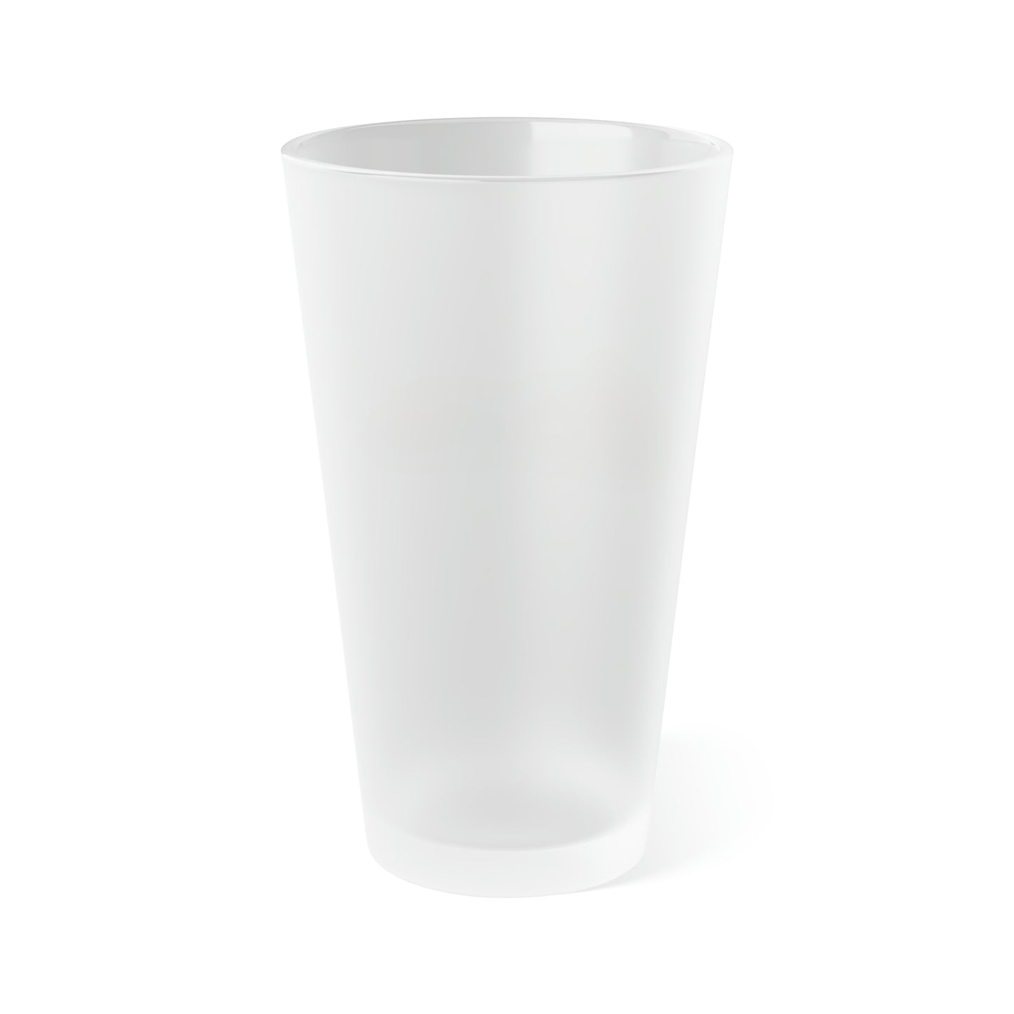 Frosted Pint Glass, 16oz-"PLUCK CANCER"