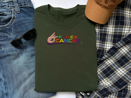 Pluck Cancer Men's Cotton T-Shirt - Military Green