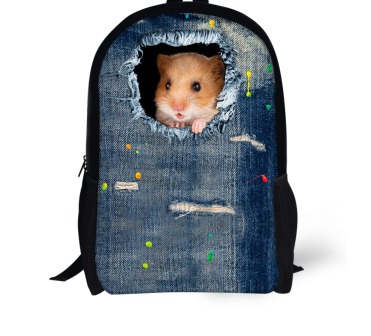 Dog or Cat Backpack Cute 3D Animal Denim Backpacks for Children school or travel