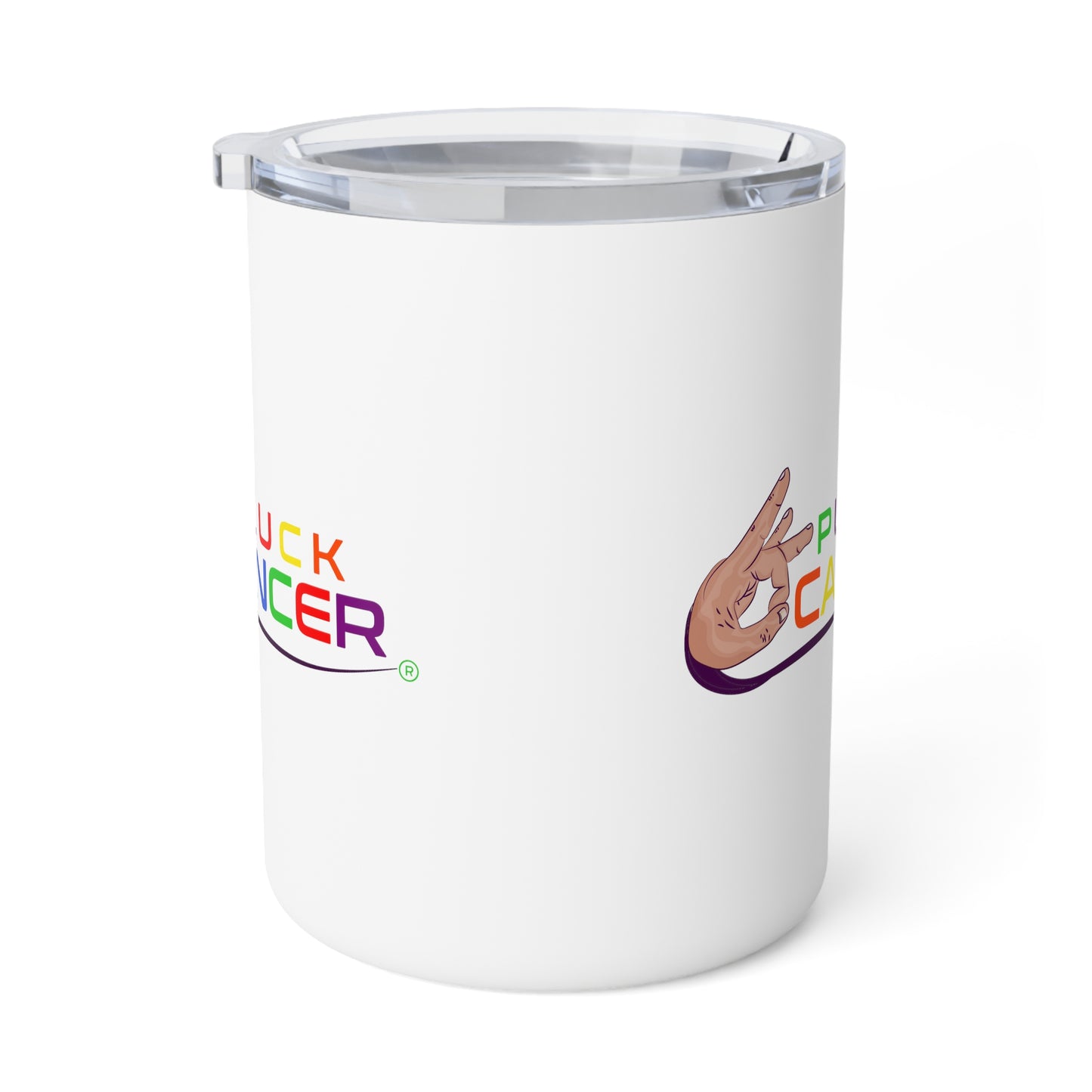 Insulated Coffee Mug, 10oz-"PLUCK CANCER!"