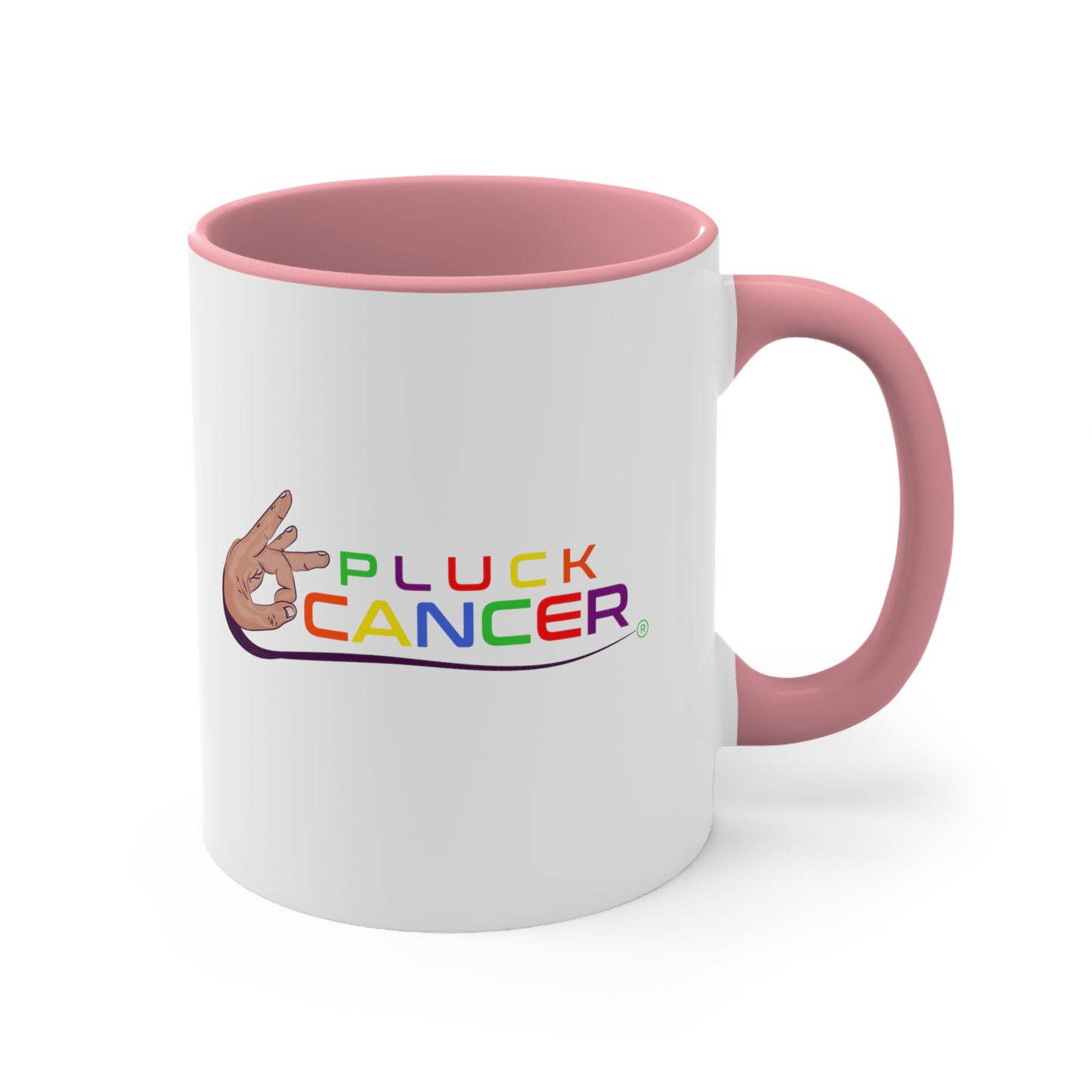 Accent Coffee Mug, 11oz-"PLUCK CANCER!"