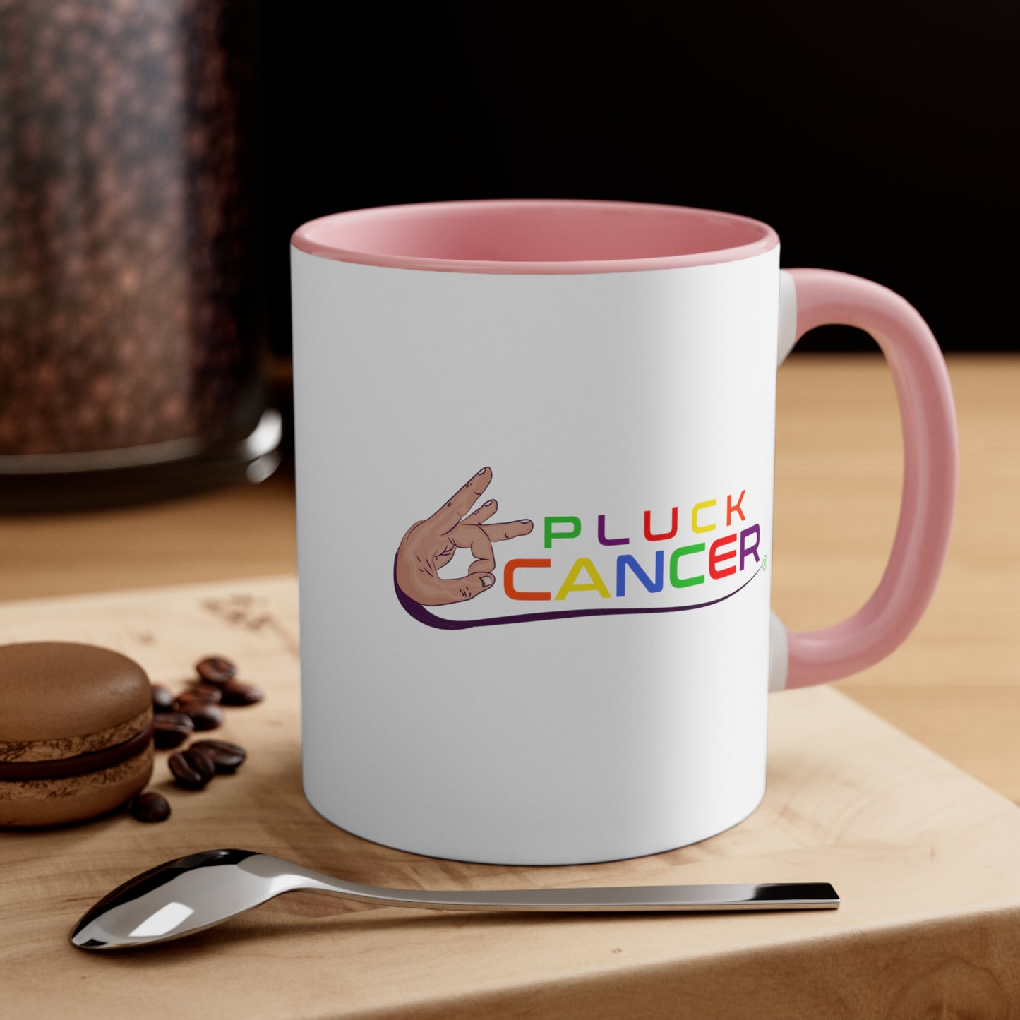 Accent Coffee Mug, 11oz-"PLUCK CANCER!"