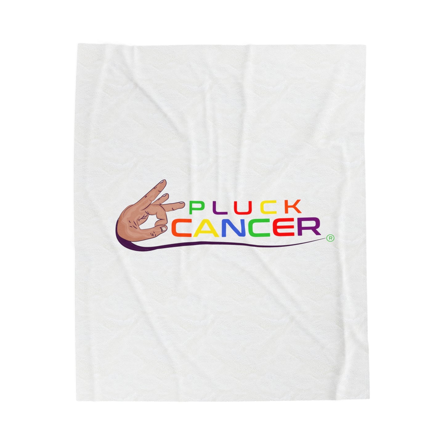 Velvet Plush Blanket-"PLUCK CANCER!"