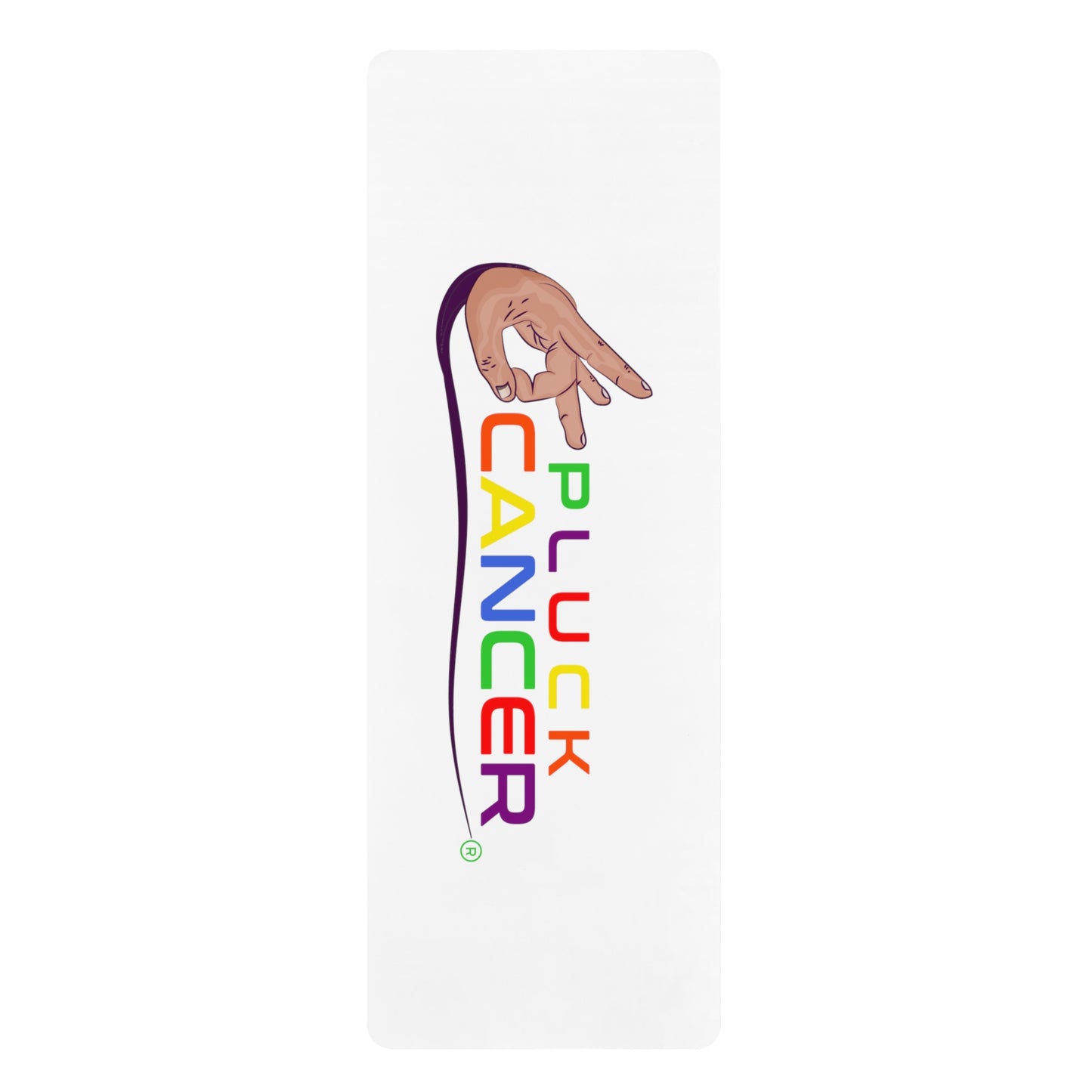 Rubber Yoga Mat-"PLUCK CANCER"