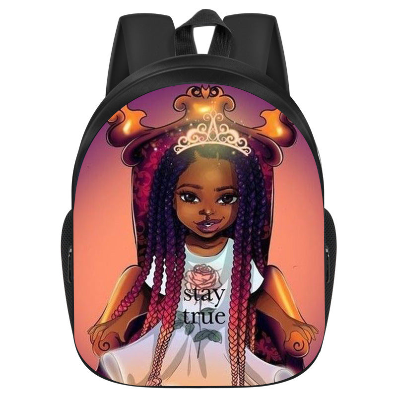 Black Girl  Primary and Secondary School Backpack