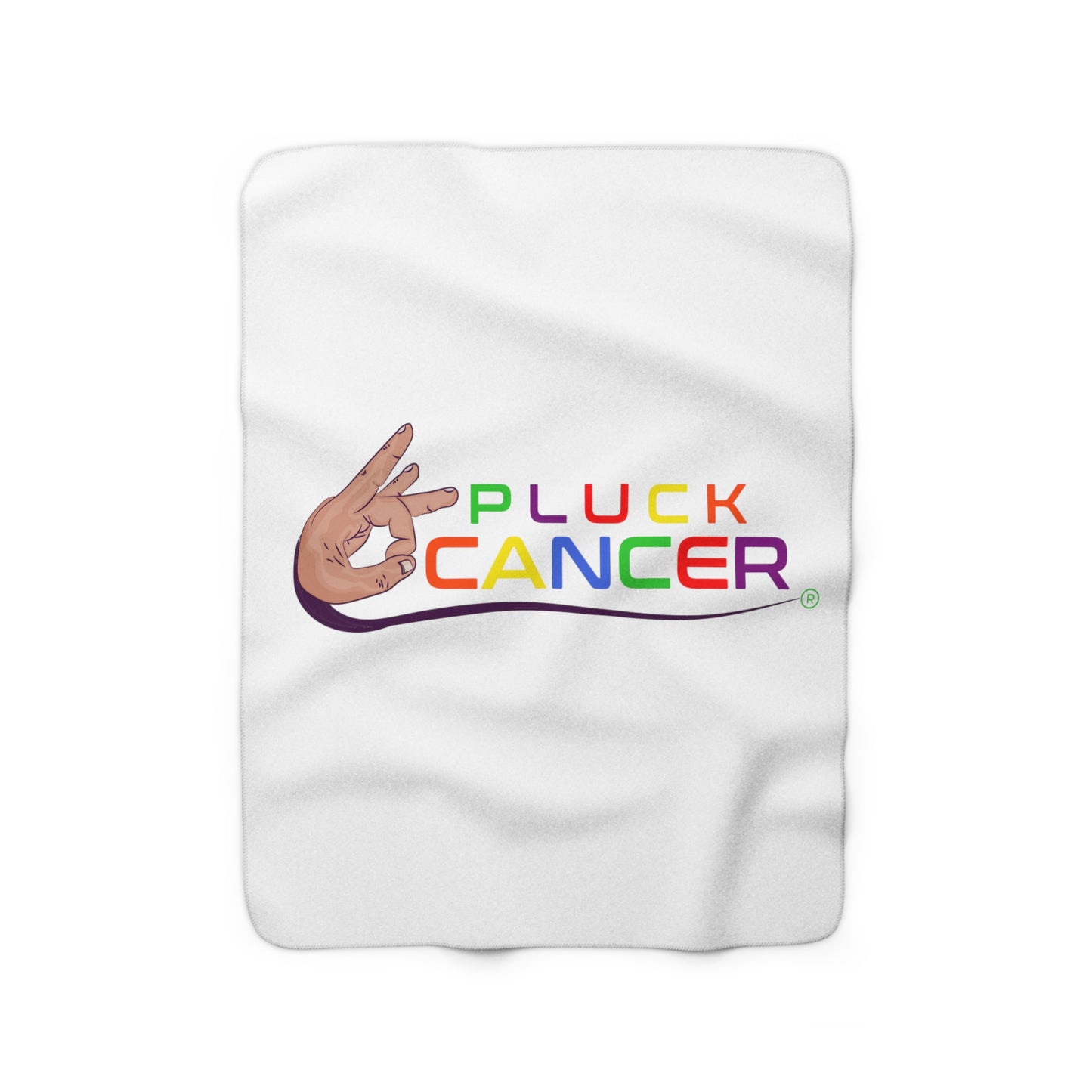 Sherpa Fleece Blanket-"PLUCK CANCER!"