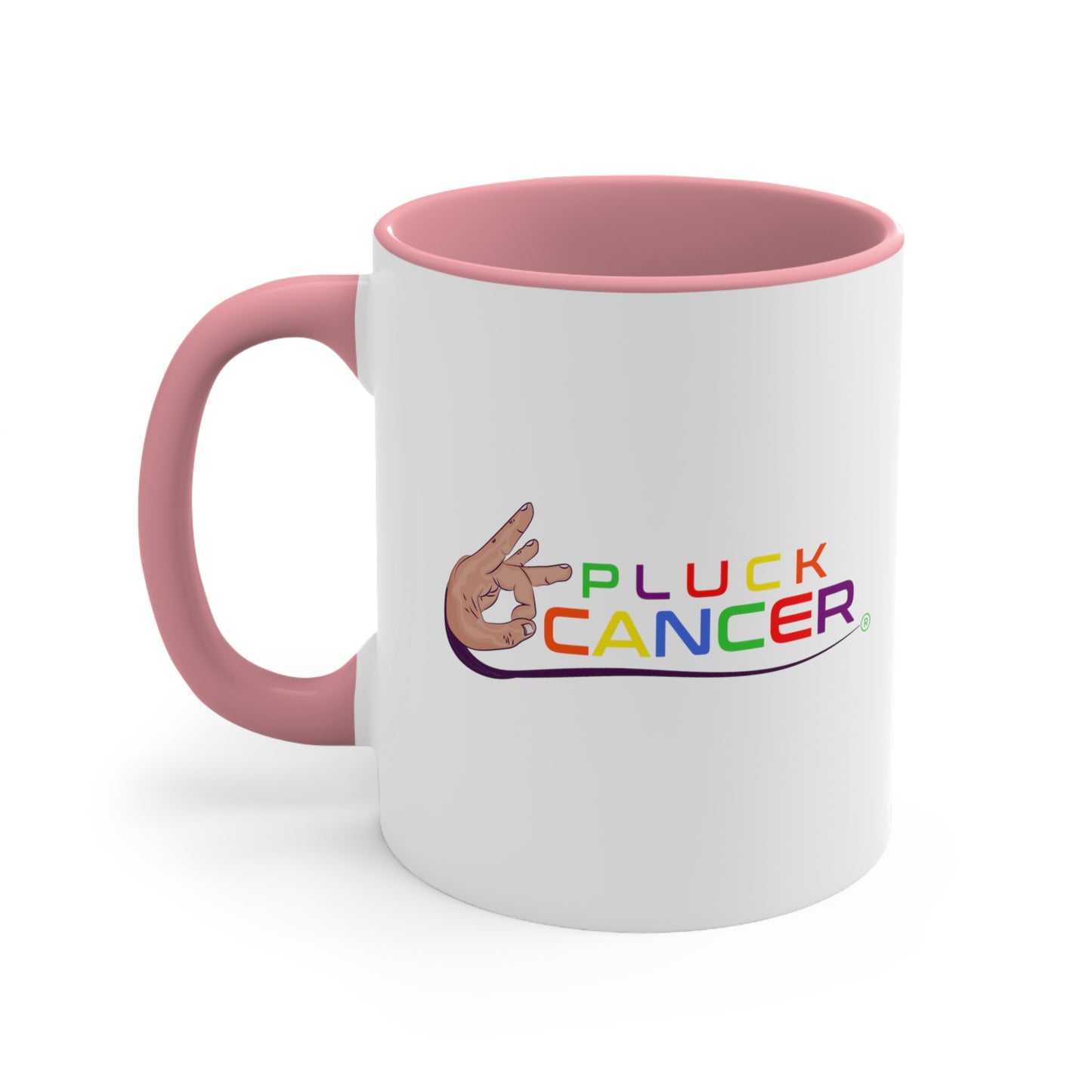 Accent Coffee Mug, 11oz-"PLUCK CANCER!"