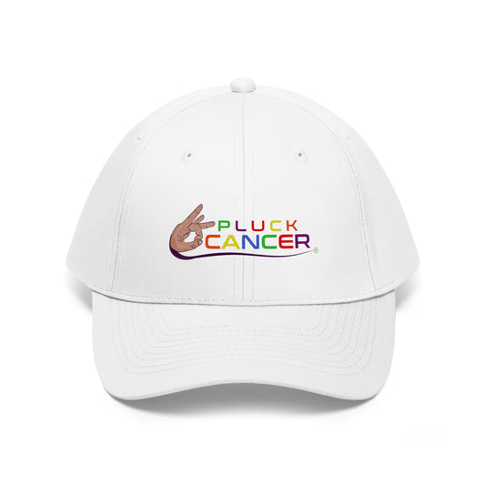 Unisex Twill Hat- "PLUCK CANCER"