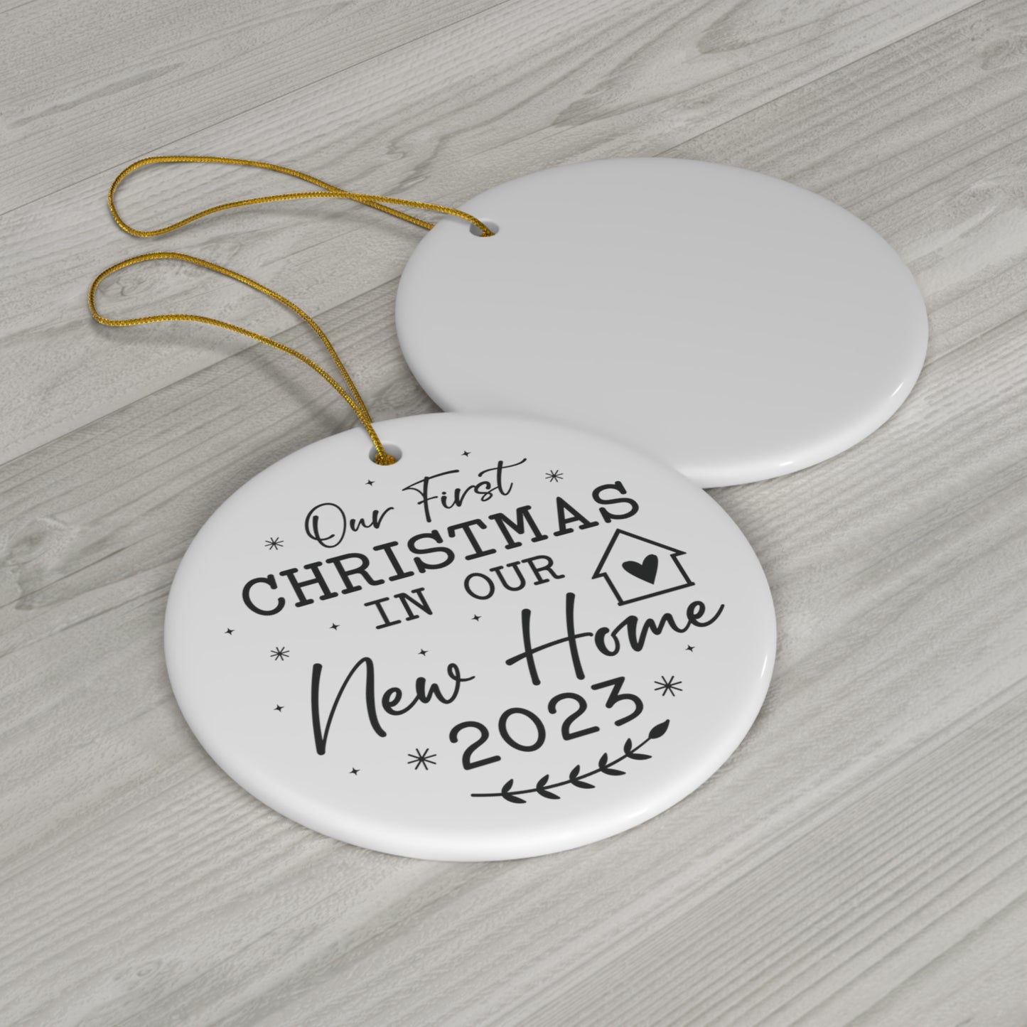 Our First Christmas In New Home Ceramic Ornament