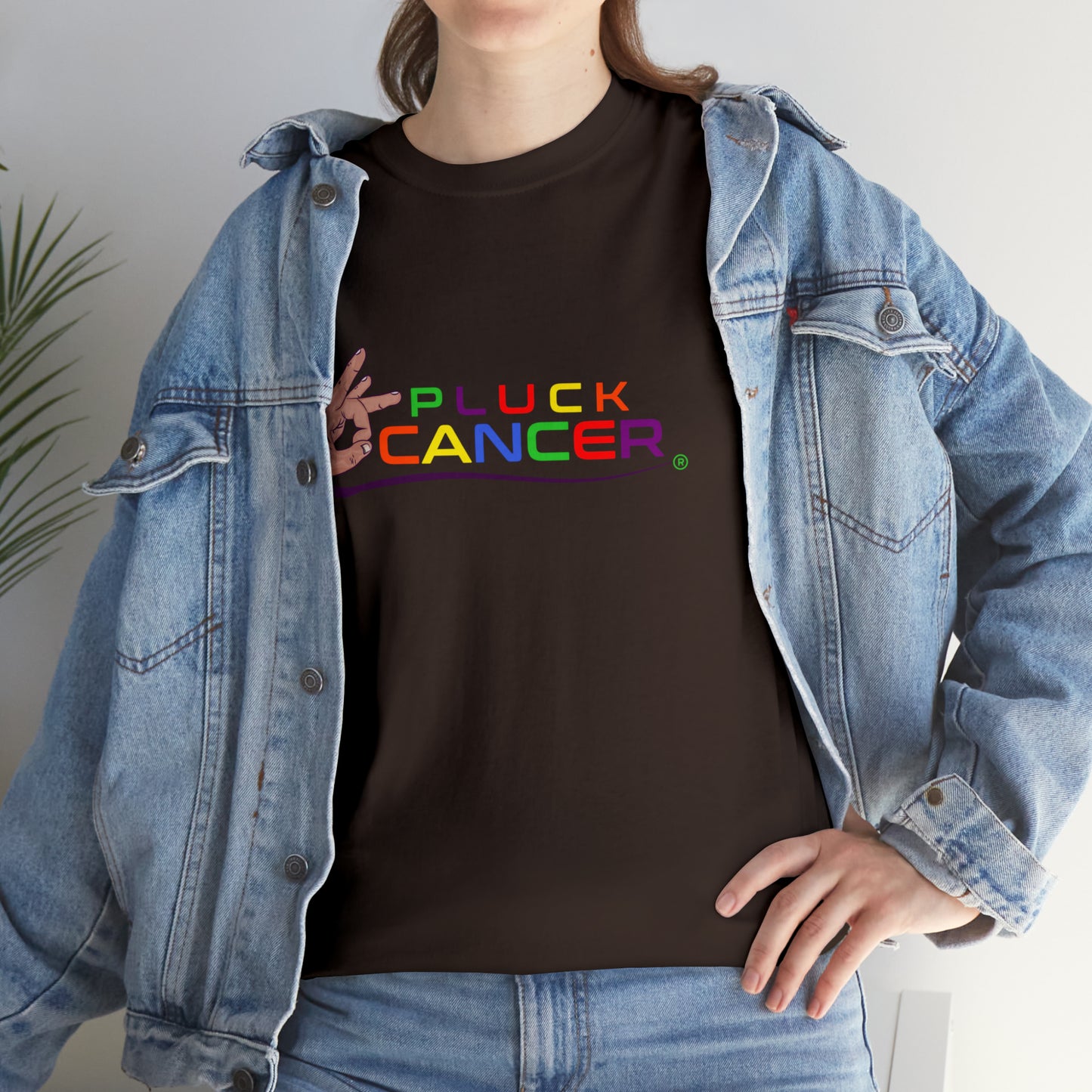 Pluck Cancer Women's Cotton T-Shirt -Dark Chocolate