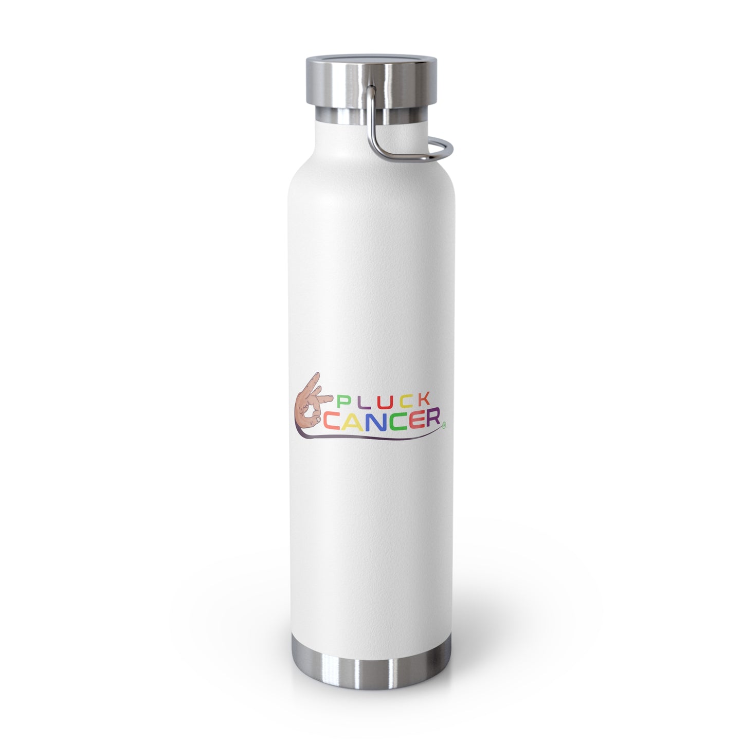 Copper Vacuum Insulated Bottle, 22oz-"PLUCK CANCER!"