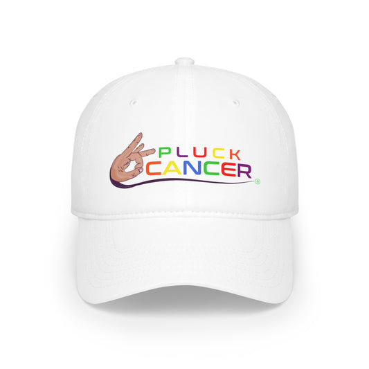 Low Profile Baseball Cap-"PLUCK CANCER!"