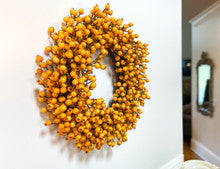 YELLOW BERRY WREATH - 24 INCH