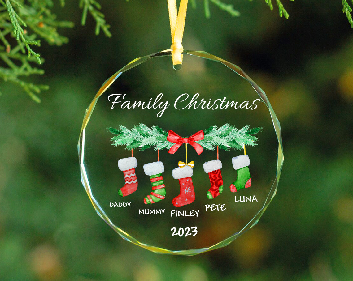 Family Christmas Acrylic Ornaments
