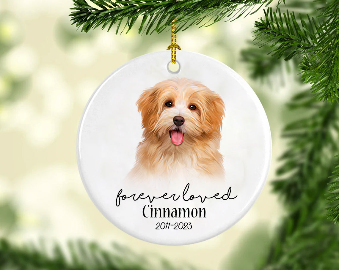 Customizable Pet Loved For Ever Ceramic Ornament