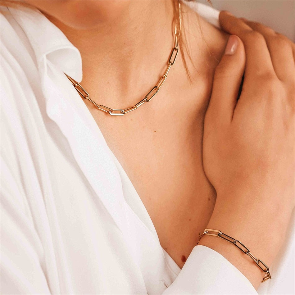 eManco Bracelet for Women Curb Cuban Link Chain Stainless Steel Womens Bracelets Chains Davieslee Jewelry