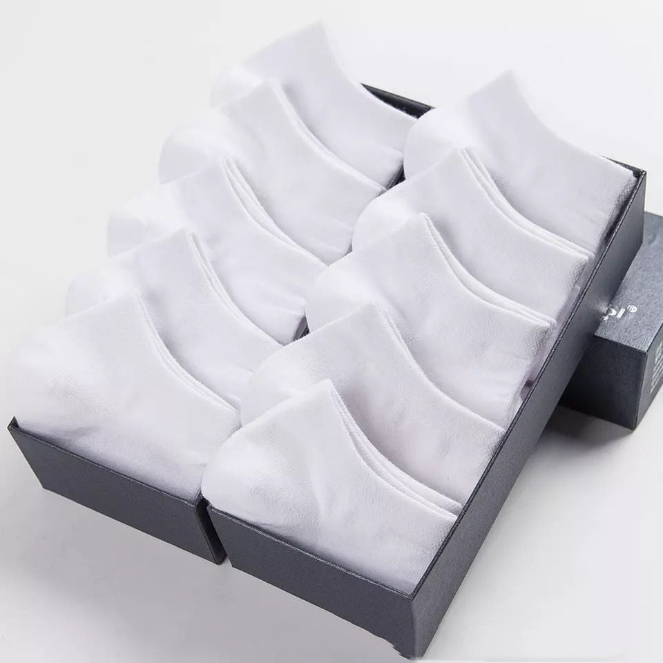 Wholesale 10 Pair Unisex Women and Men Socks Breathable Sports socks Solid Color Boat socks Comfortable Cotton Ankle Socks White