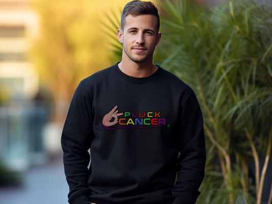 Pluck Cancer Men's Heavy Blend™ Crewneck Sweatshirt - Black