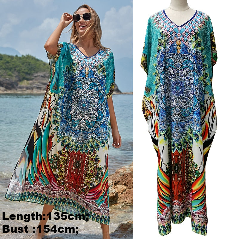 Easy Dry Beach Cover Up Robe Plage Vestido Playa Beach Pareo Swimsuit Cover Up Beachwear 2023 Bathing Suit Women Maxi Dress