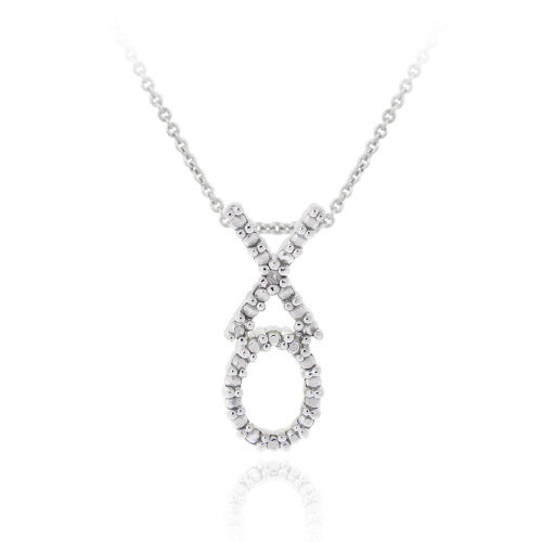 Sterling Silver Diamond Accent "XO" Hugs & Kisses Pendant