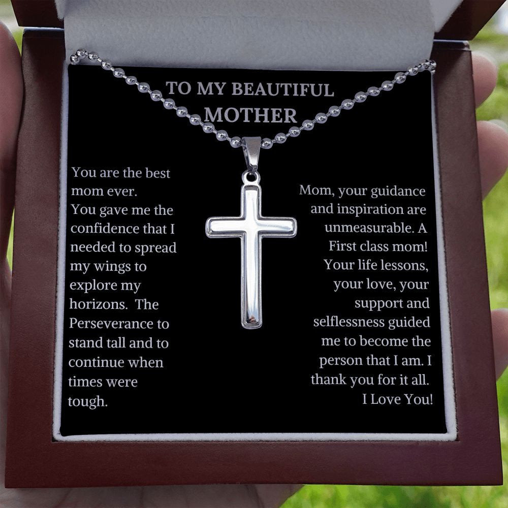 Stainless Cross Necklace | Necklace For Mother | Christmas Gift For Mom | Religious Jewelry | Cross Pendant With Chain Necklace|  Neckchain