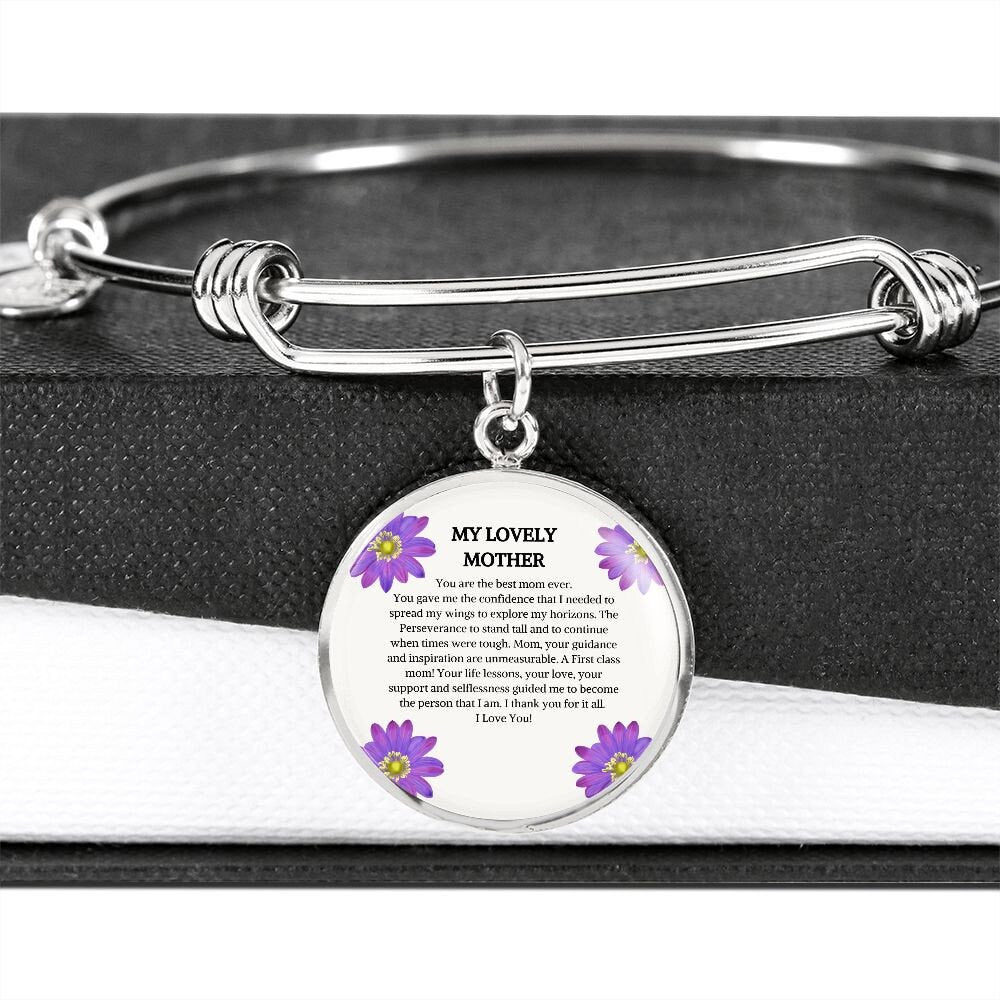 Circle Bangle | Pendant Bracelet | Bracelet Gift | Unique Gift | Bridesmaid Gift | Elegant Bracelet | Christmas Gift  | Mothers Day Gift