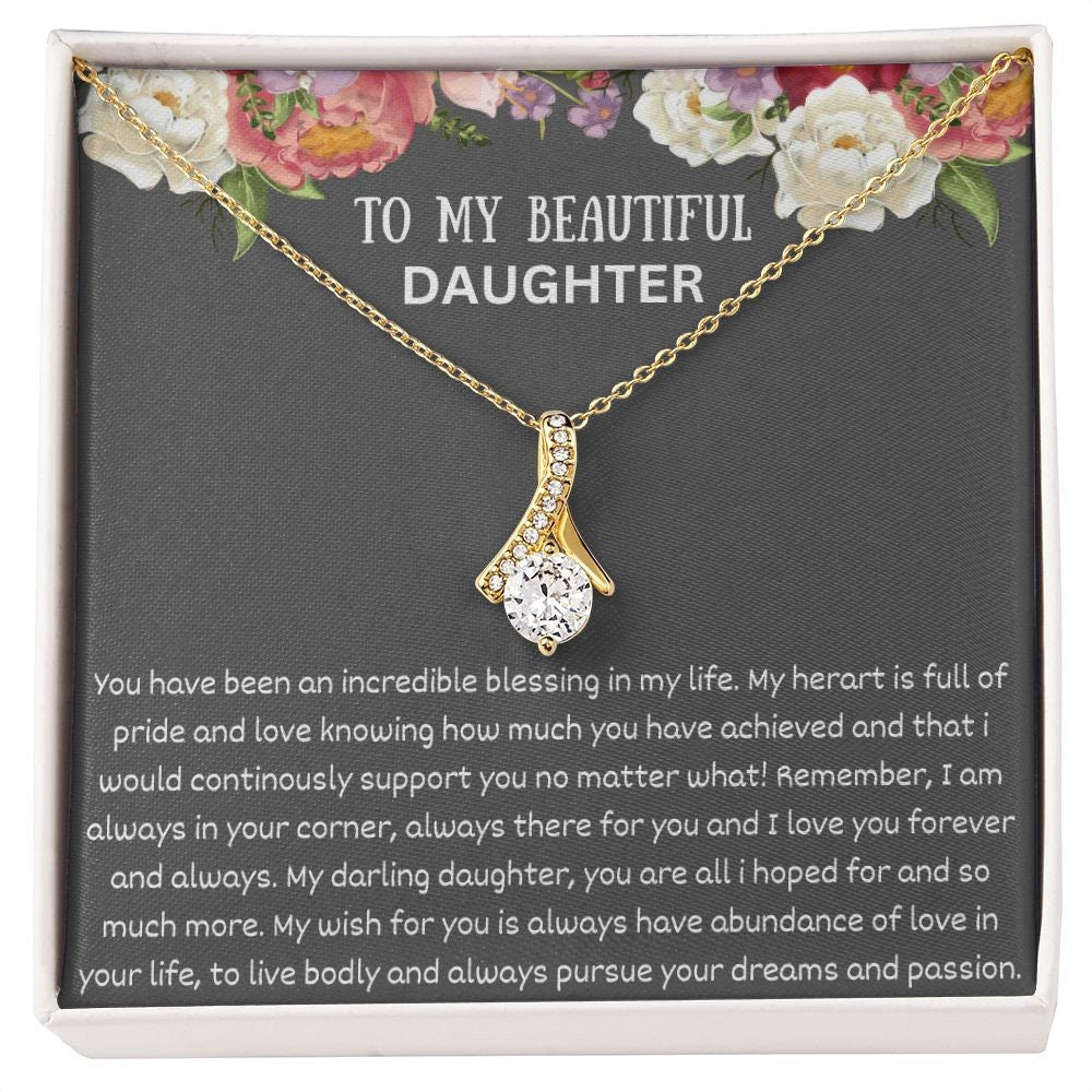 Alluring Beauty Necklace | Gift Message | Gift From Grandparents | Luxury Necklace For Grand Daughter | Graduation Gift For Grand daughter