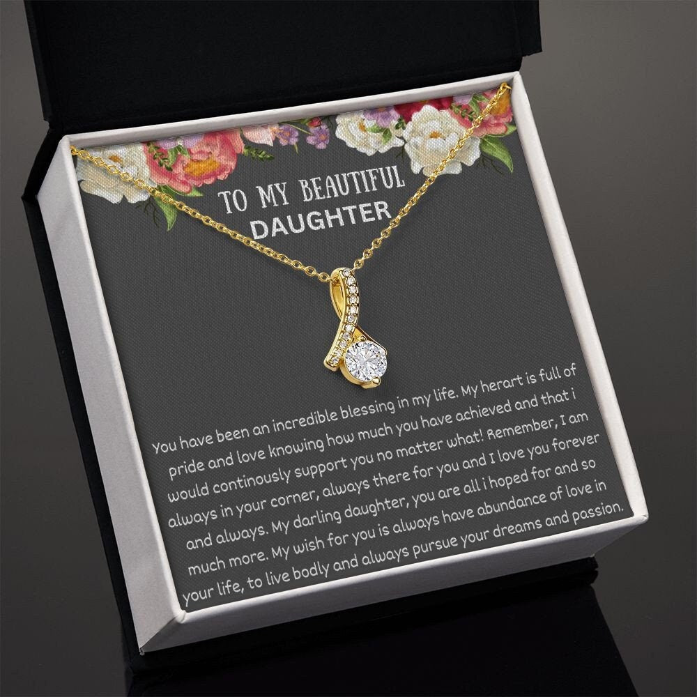 Alluring Beauty Necklace | Gift Message | Gift From Grandparents | Luxury Necklace For Grand Daughter | Graduation Gift For Grand daughter