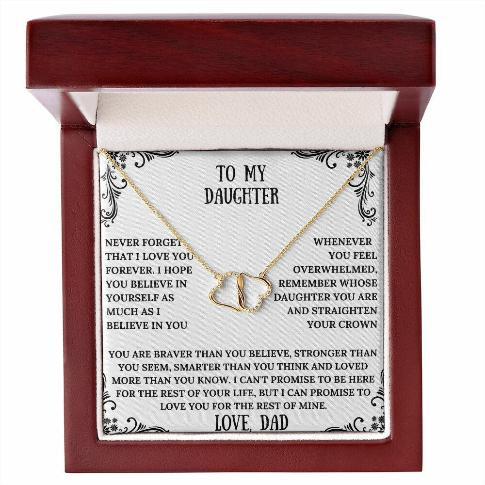 Everlasting Love Necklace To My Daughter | Gift for Her | Daughter Keepsake Jewelry | Perfect Gift To Daughter| Graduation Gift To Daughter