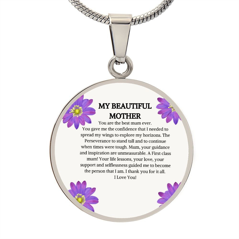 Circle Pendant Necklace With Photo | Custom Necklace | Keepsake Pendant | Elegant Jewelry | Luxury Necklace For Mother