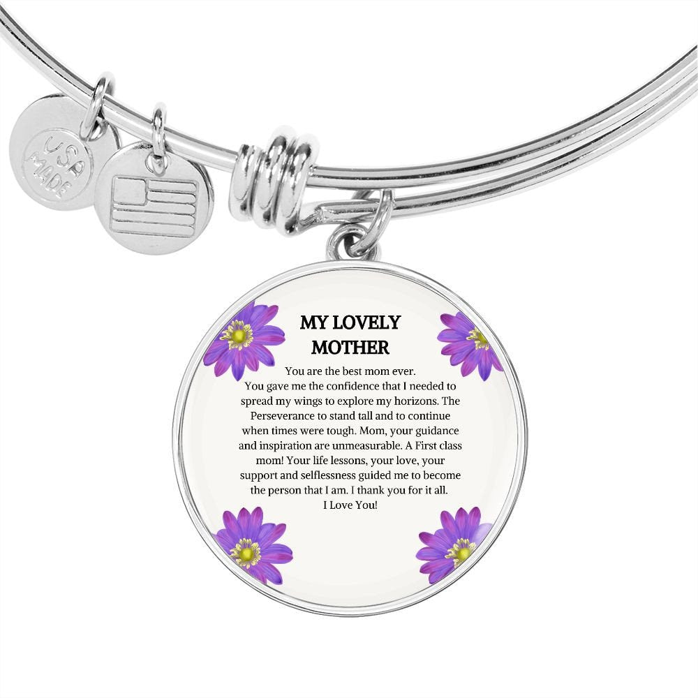 Circle Bangle | Pendant Bracelet | Bracelet Gift | Unique Gift | Bridesmaid Gift | Elegant Bracelet | Christmas Gift  | Mothers Day Gift