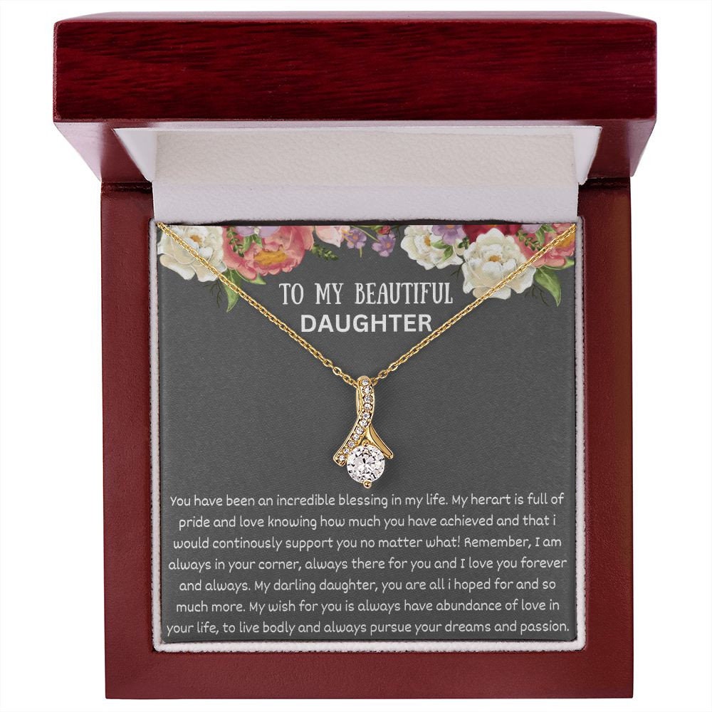 Alluring Beauty Necklace | Gift Message | Gift From Grandparents | Luxury Necklace For Grand Daughter | Graduation Gift For Grand daughter